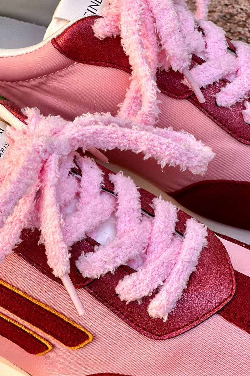 Burgundy/Pink Cozy Vintage Sneakers