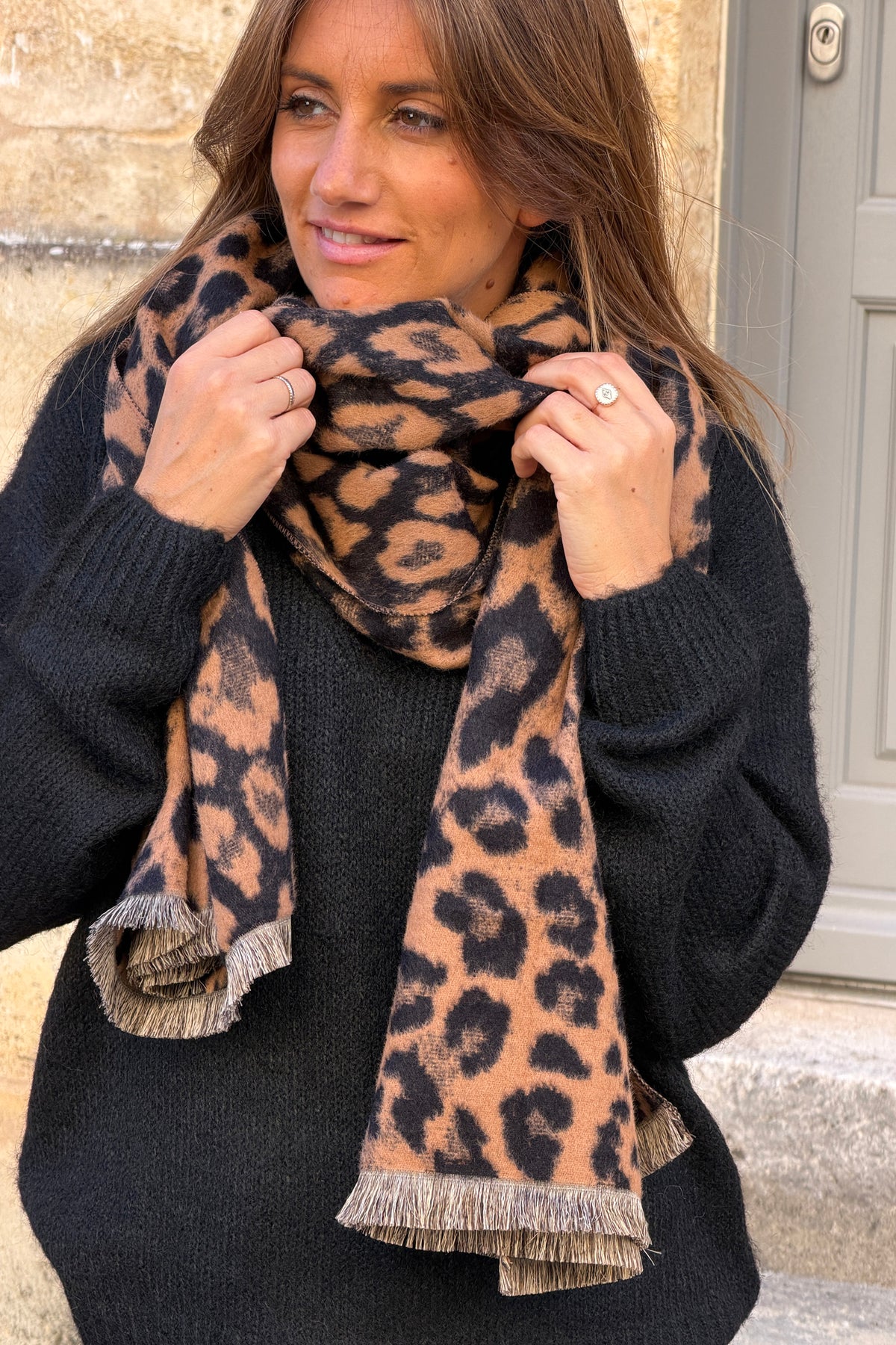 Leopard Print Pashmina