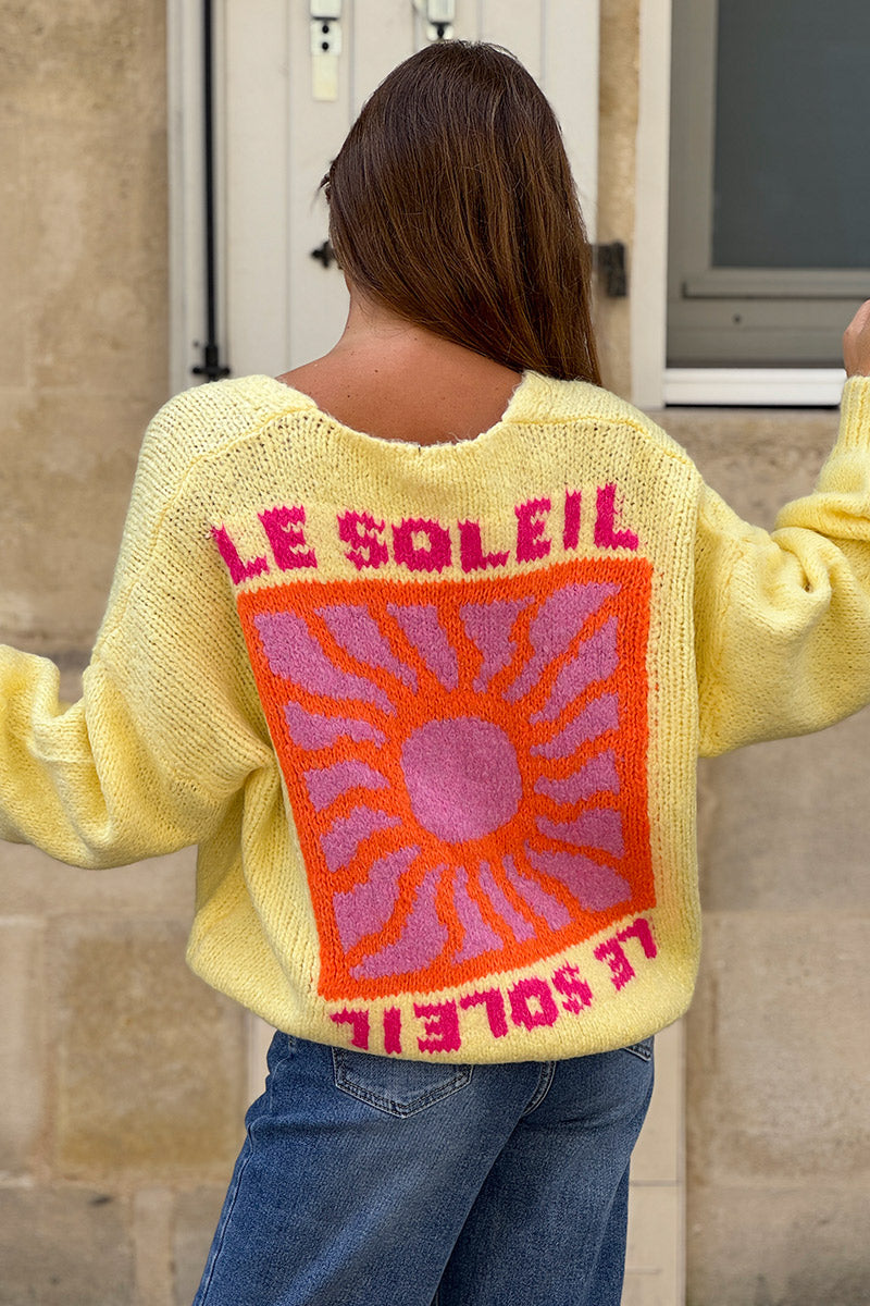 Butter pastel Knit “Le Soleil” Cardigan Jumper