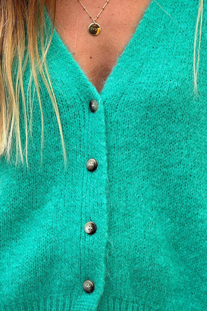 Teal Soft Knit Wool Blend Vest