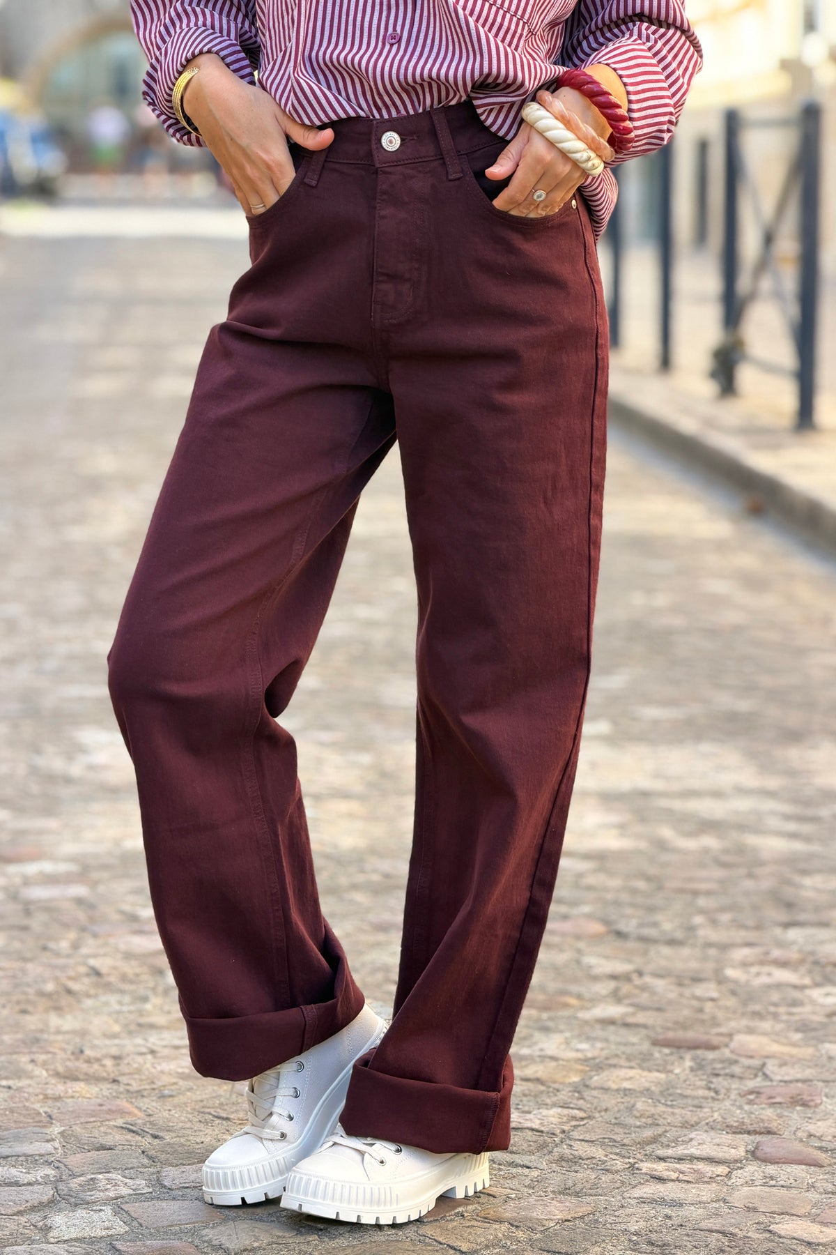 Merlot Vintage Straight-Leg Jeans