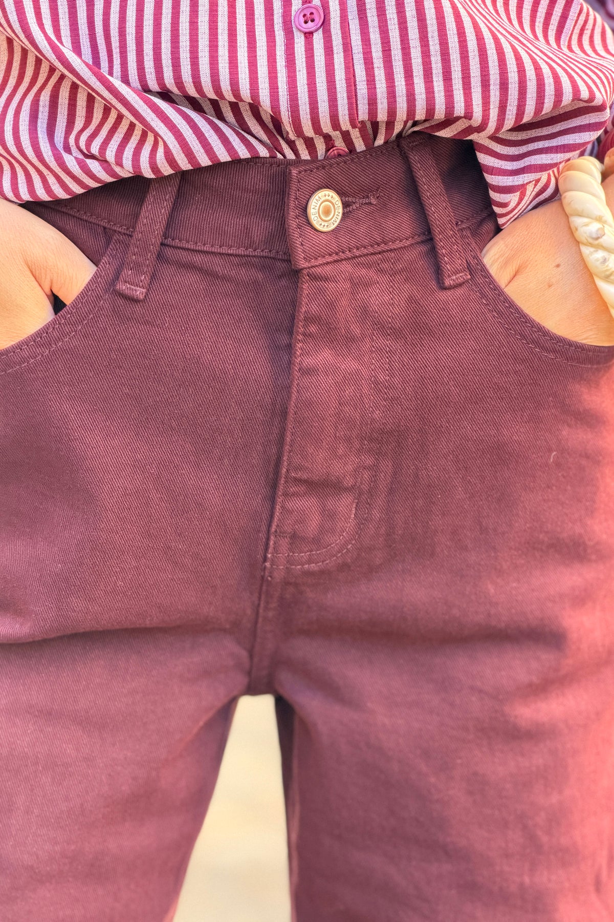 Merlot Vintage Straight-Leg Jeans