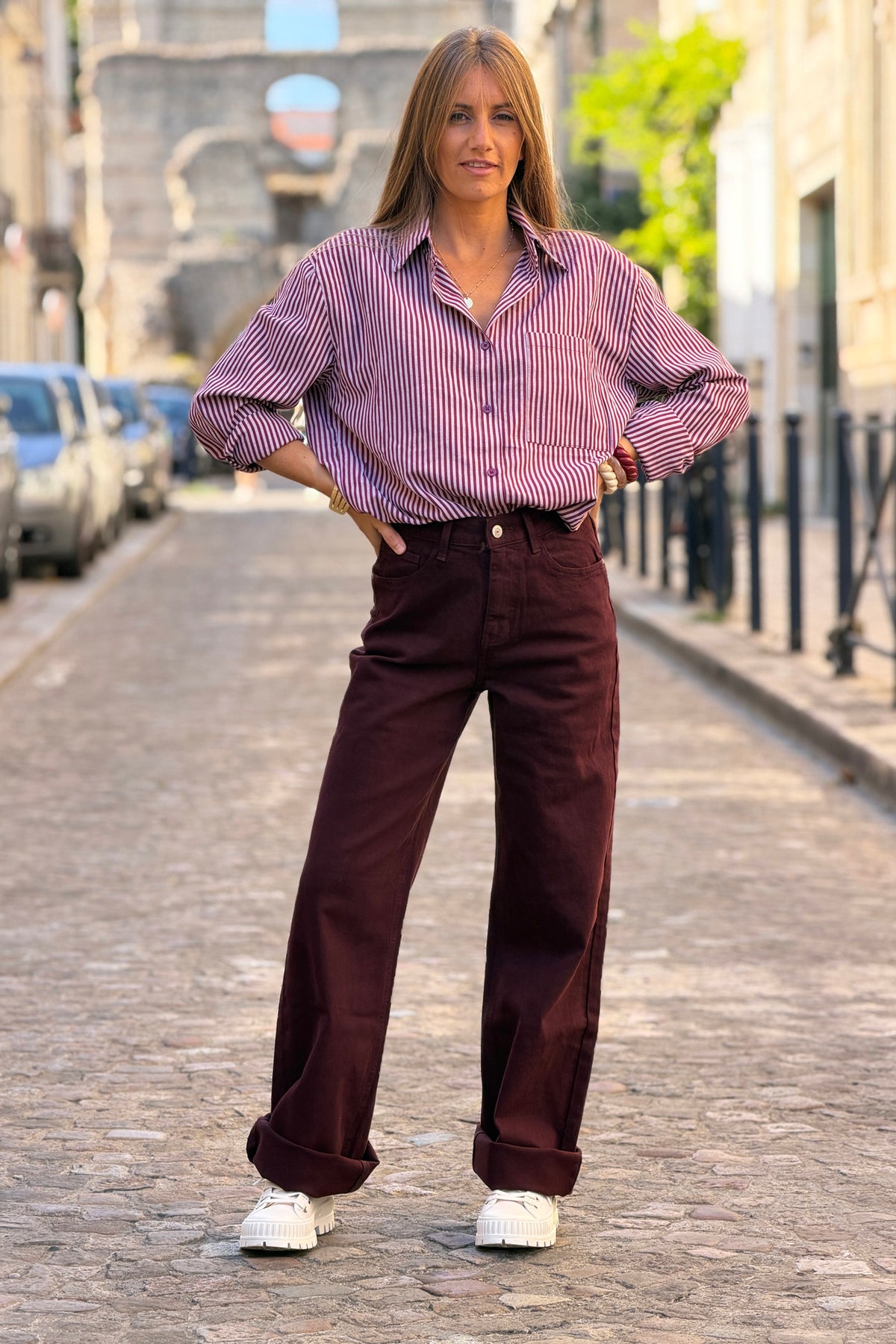 Merlot Vintage Straight-Leg Jeans