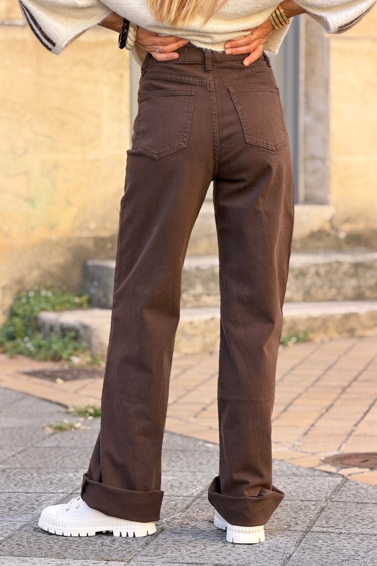 Charcoal Brown Vintage Straight-Leg Jeans