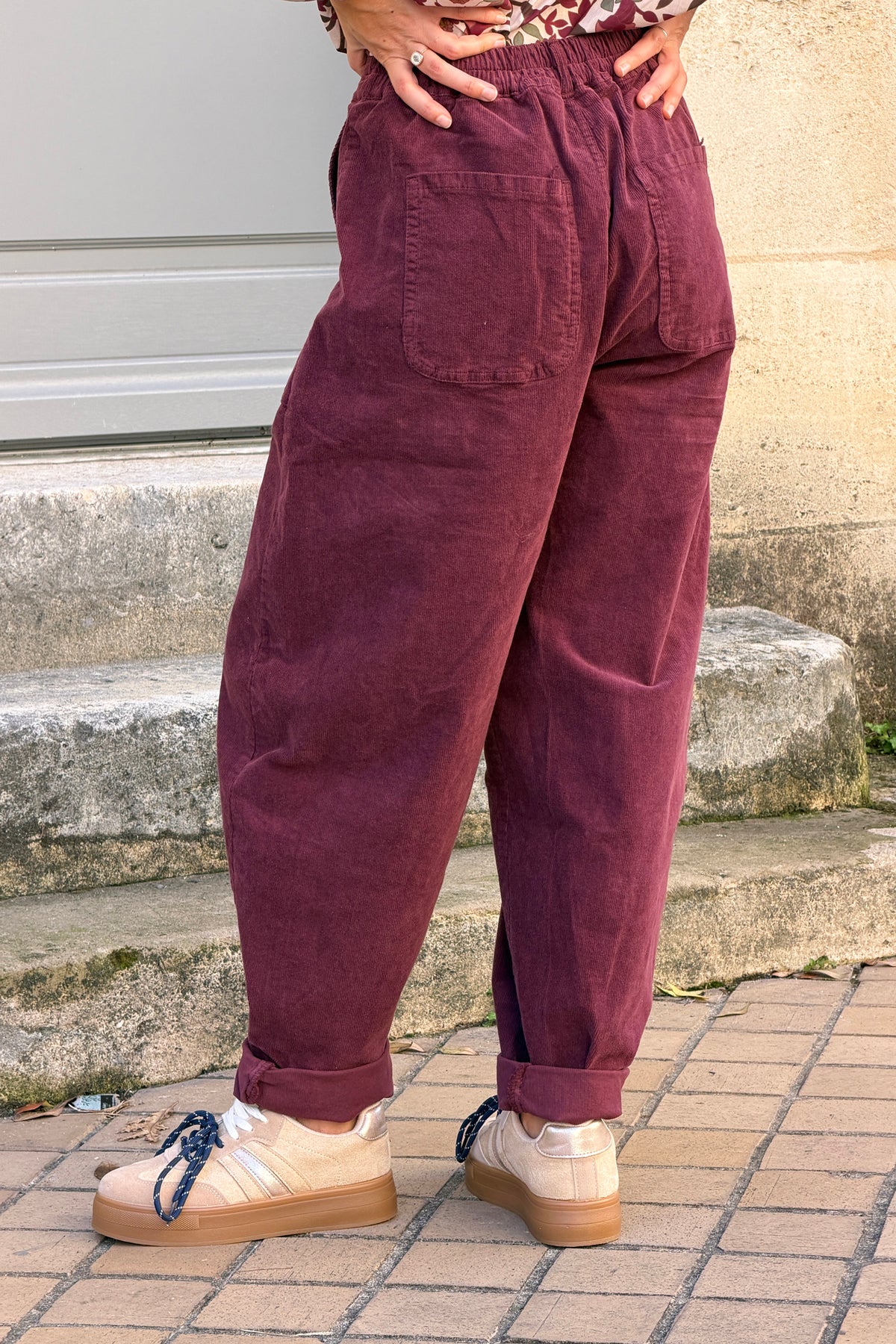 Burgundy Merlot Corduroy Utility Pants