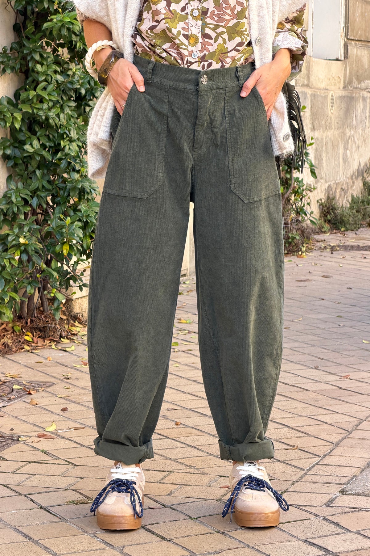 Sage Corduroy Utility Pants