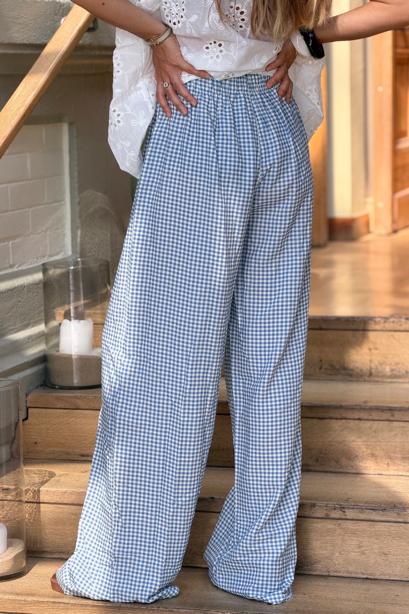 Blue Gingham Picnic Pants.