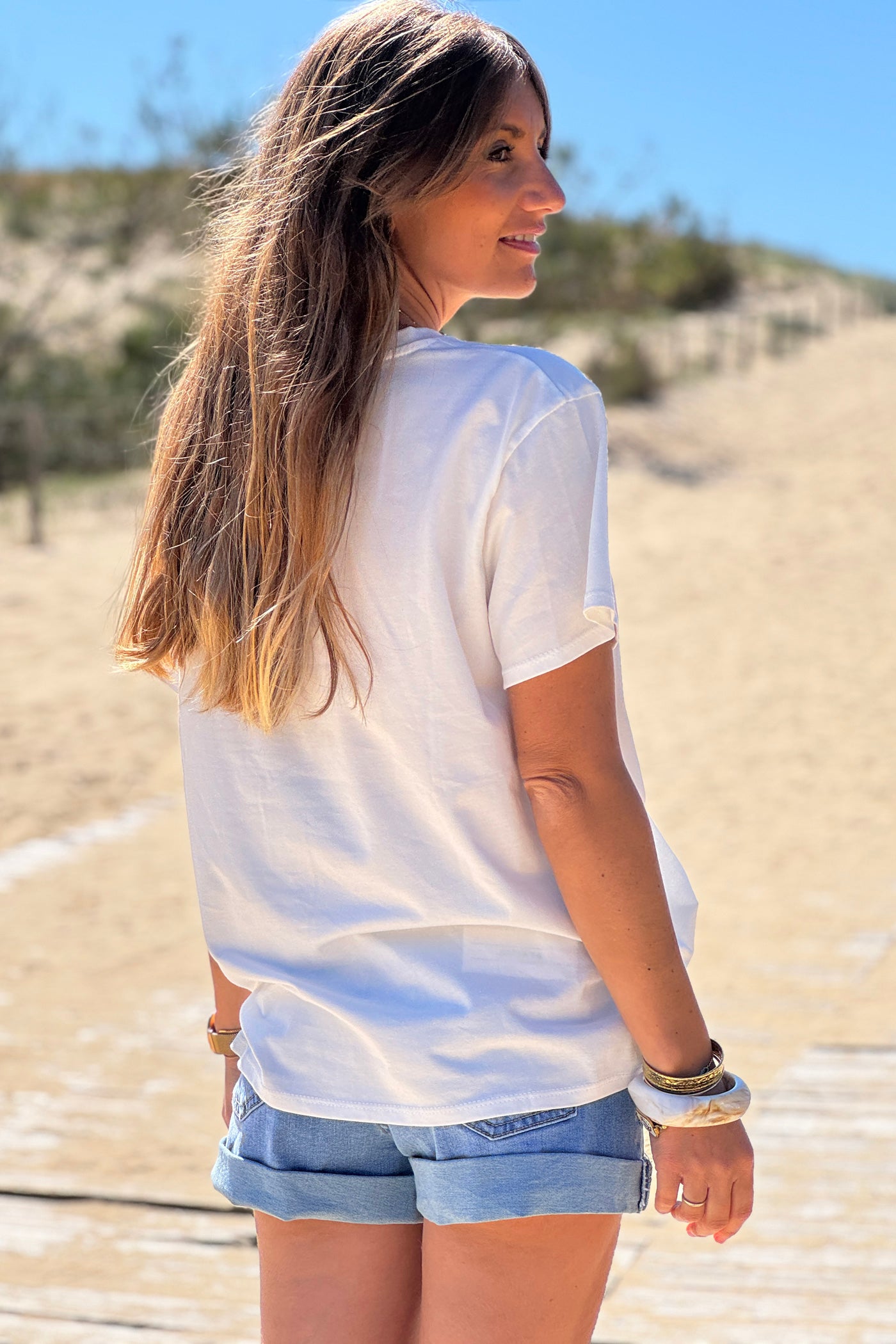 White “Extra Spicy” Pepper Print Tee