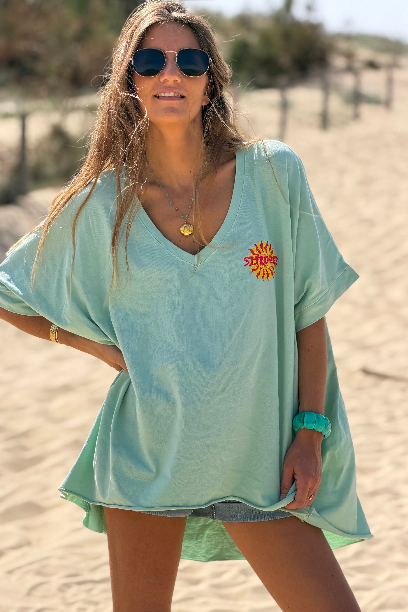 Sage St. Tropez Sun Vintage T-Shirt