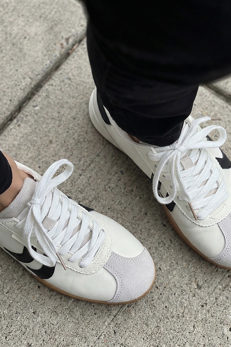 Cream Vintage Stripe Sport Sneaker