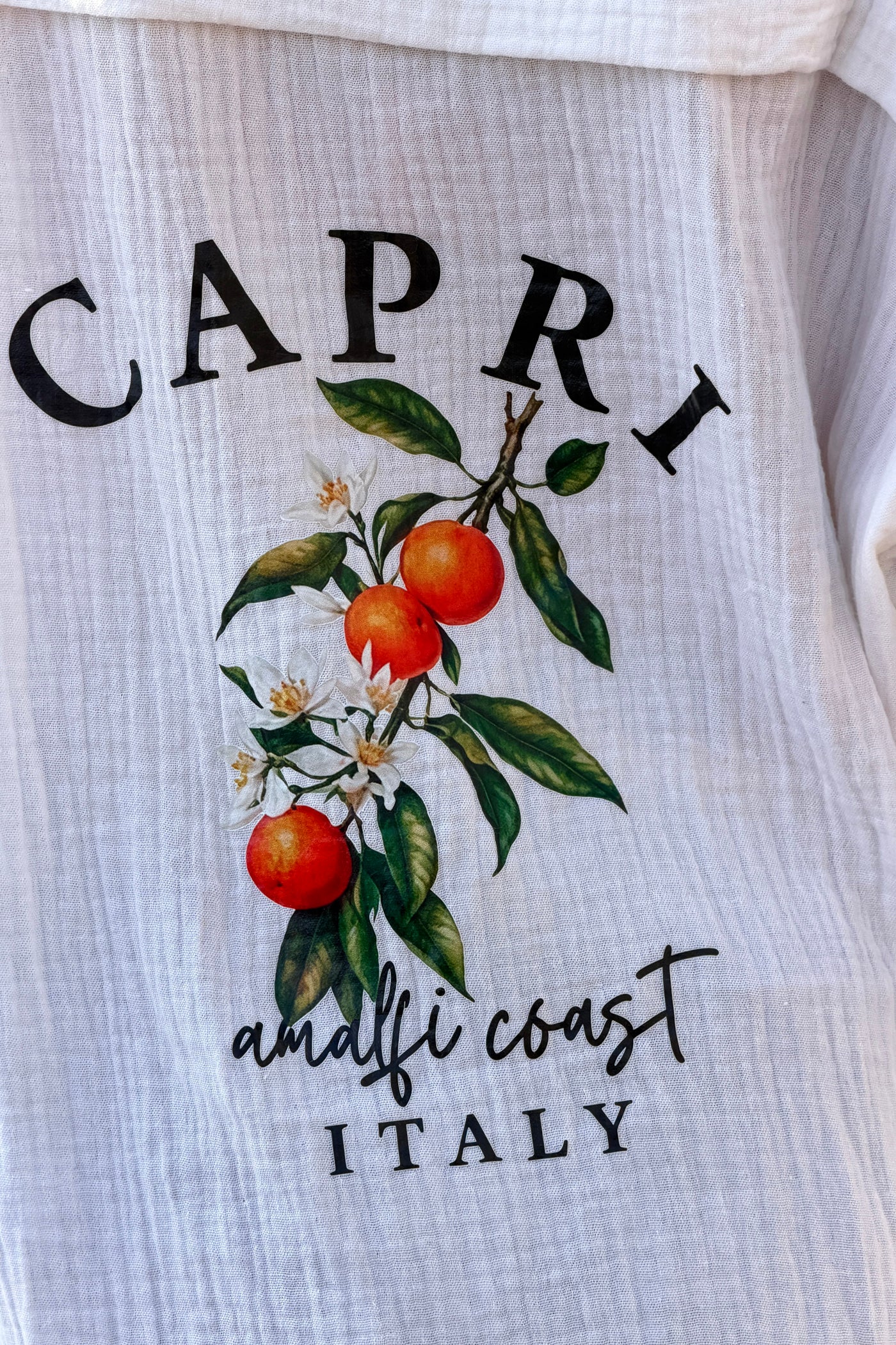 Off White “Capri” Gauze Button-Down Blouse
