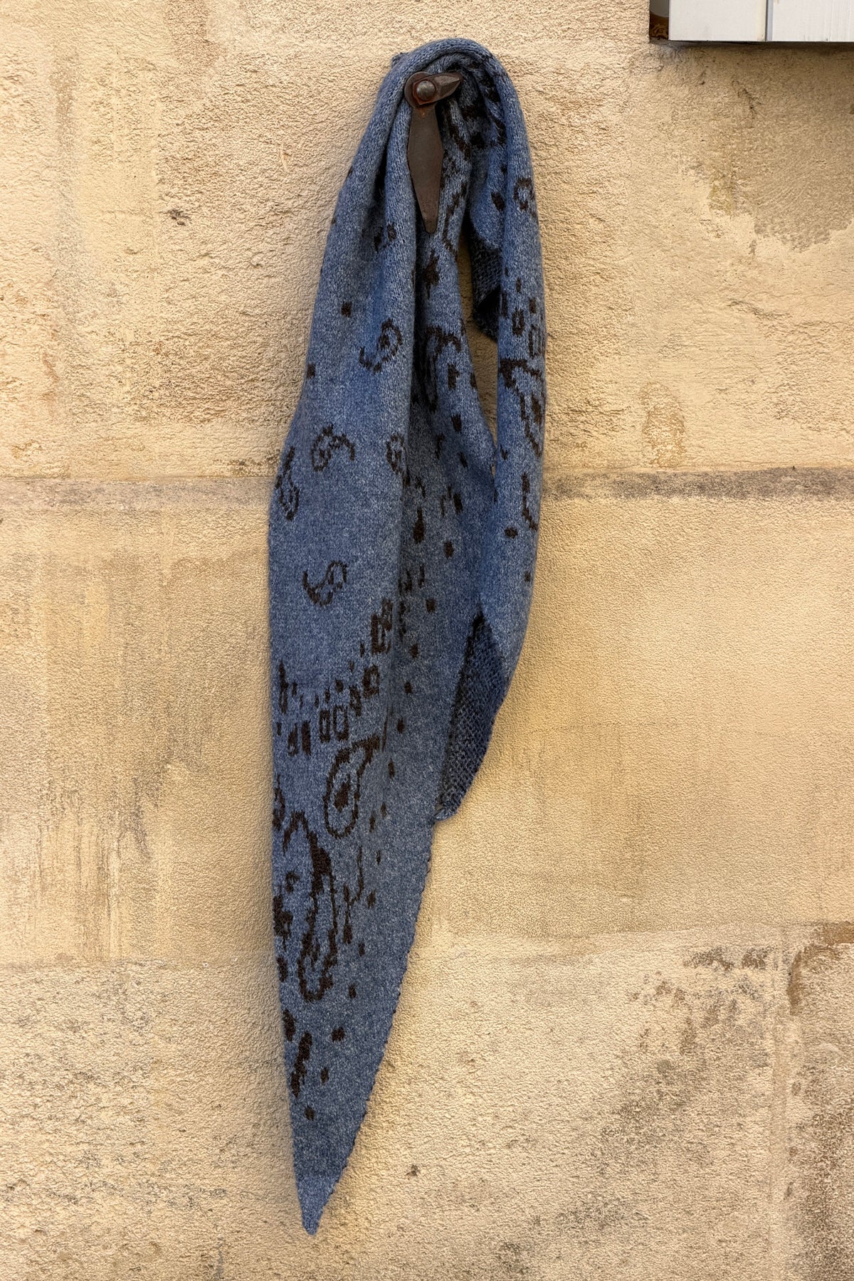 Blue Cozy Knit Classic Bandana