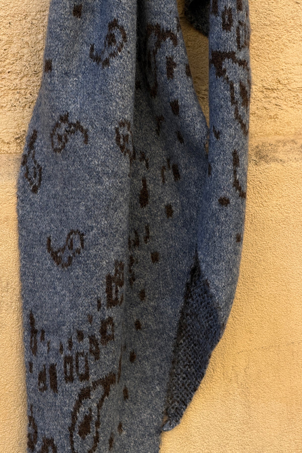 Blue Cozy Knit Classic Bandana