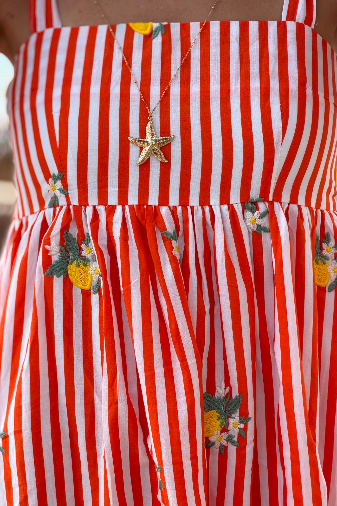 Orange Stripe Lemonade Stand Sun Dress