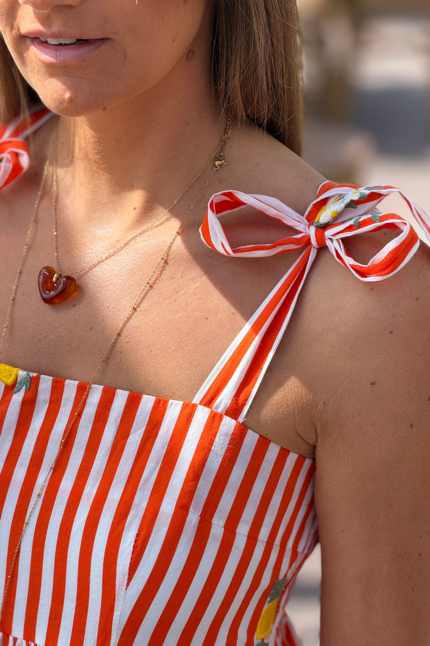 Orange Stripe Lemonade Stand Sun Dress