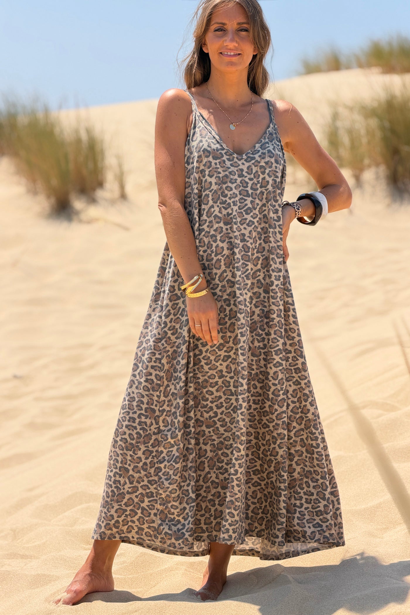 Leopard Print Maxi Dress

