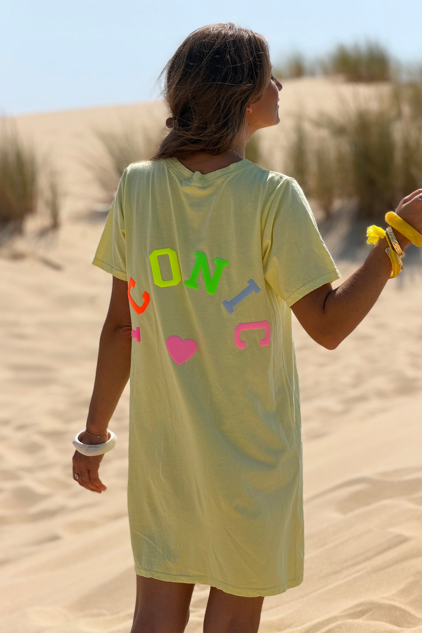 Yellow Iconic Varsity Beach Tee