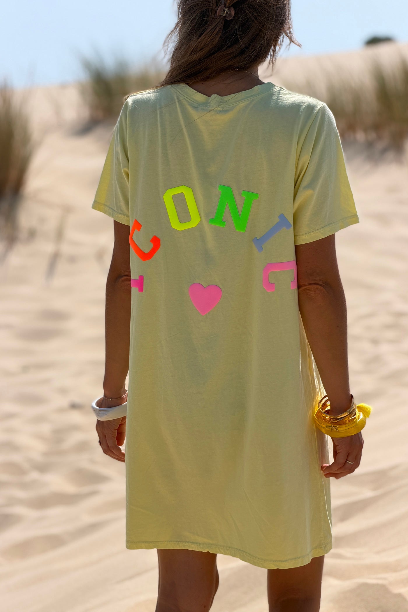 Yellow Iconic Varsity Beach Tee