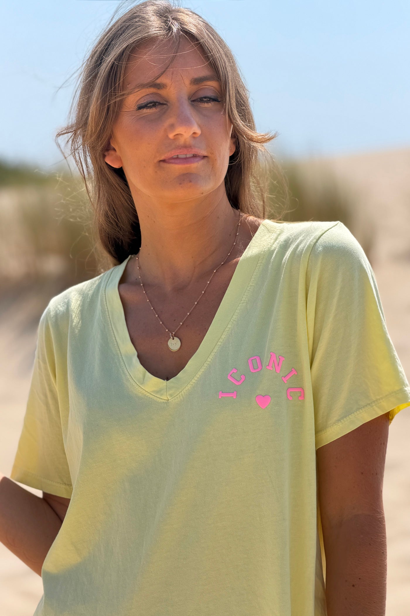 Yellow Iconic Varsity Beach Tee
