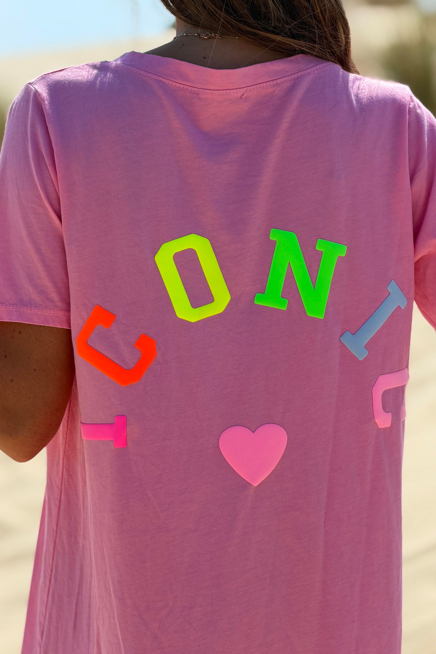 Pink Iconic Varsity Beach Tee
