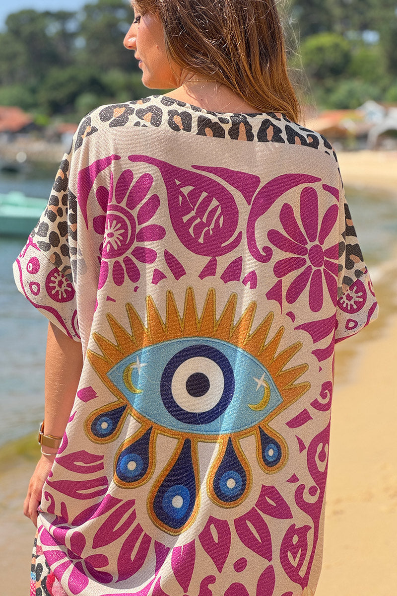Pink Tropical Dreams Boho Maxi Dress
