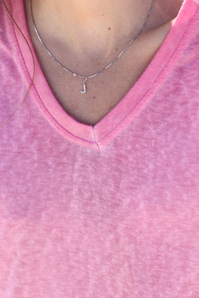 Hot pink relaxed fit batwing super soft t-shirt